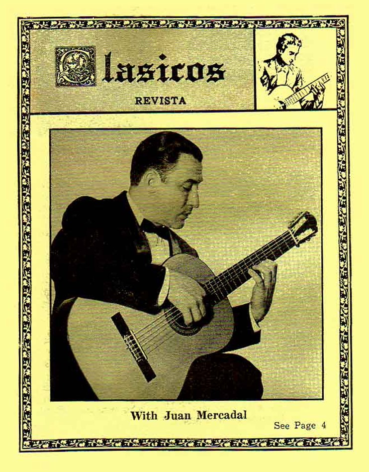 Juan Mercadal, 1965, on the cover of Clasicos Revista.